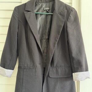 Iz Byer Charcoal Blazer with Striped Lining